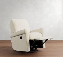PB Comfort Modern Roll Arm Swivel Recliner