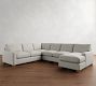 PB Comfort Modern Square Arm L-Shaped Chaise Sectional (134&quot;)