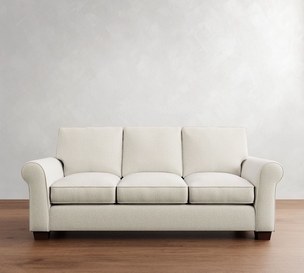 PB Comfort Roll Arm Sleeper Sofa with Memory Foam Mattress (64&quot;-87&quot;)