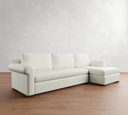 Shasta Roll Arm Chaise Sectional (100&quot;&ndash;122&quot;)