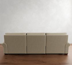 Big Sur Roll Arm Power Reclining Chaise Sectional (116&quot;-128&quot;)