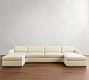 Carmel Slim Arm Wood Base Double Chaise Sectional (139&quot;&ndash;171&quot;)