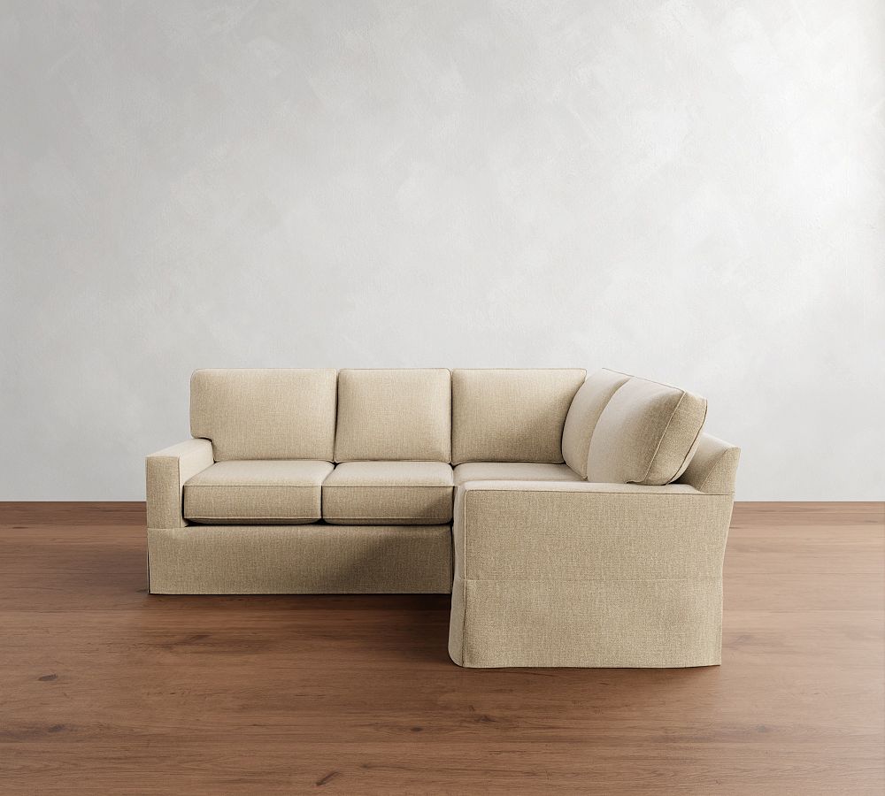 Buchanan Square Arm Slipcovered 3-Piece Sectional (93&quot;)