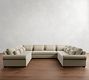 Big Sur Roll Arm Deep Seat Leather U-Shaped Sectional (157&quot;&ndash;190&quot;)
