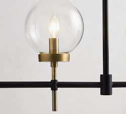 Camryn Glass Globe Linear Chandelier (49&quot;-72&quot;)