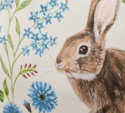 Bunny Outdoor Lumbar Pillow