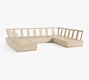Indio Eucalyptus Modern Platform 5-Piece U-Shaped Outdoor Sectional (122&quot;)