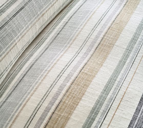 Clayton Striped Cotton Duvet Cover