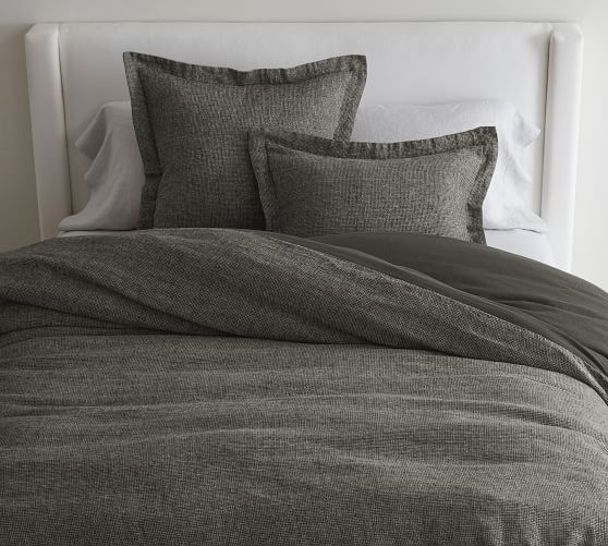 European Flax Linen Waffle Duvet Cover