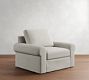 Big Sur Roll Arm Slipcovered Swivel Chair