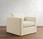 Carmel Slim Arm Slipcovered Swivel Chair