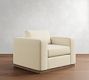 Carmel Wide Arm Wood Base Chair