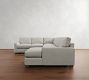 PB Comfort Modern Square Arm L-Shaped Chaise Sectional (134&quot;)