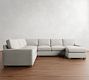 PB Comfort Modern Square Arm L-Shaped Chaise Sectional (134&quot;)
