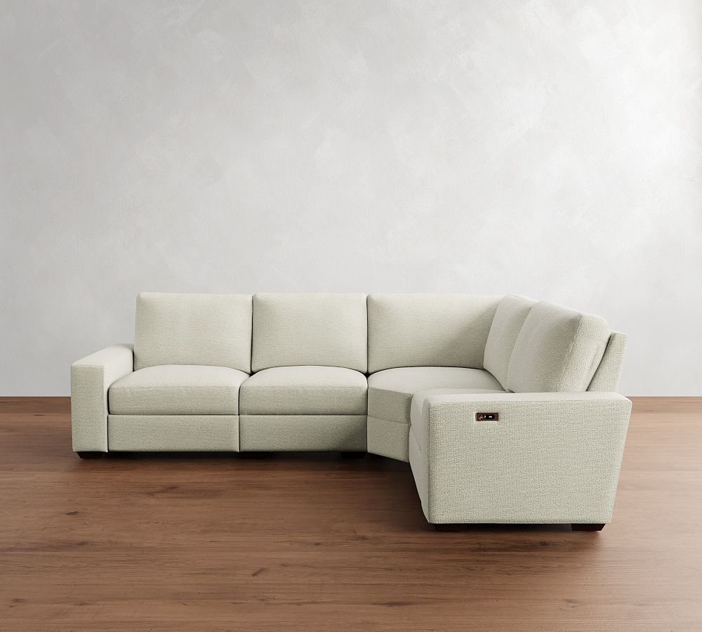 Big Sur Square Arm Reversible Power Reclining Sectional (121&quot;-133&quot;)
