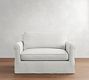 Cameron Roll Arm Slipcovered Single Sleeper Sofa with Memory Foam Mattress (56&quot;)