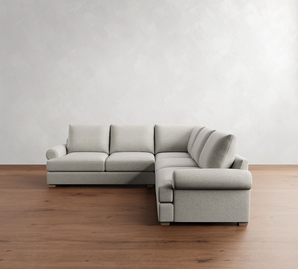 Canyon Roll Arm 3-Piece L-Shaped Sectional (121&quot;)