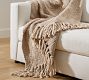 Textured Basketweave Knit Throw