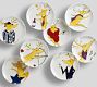 Vintage Reindeer Appetizer Plates - Mixed set of 8