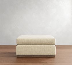 Carmel Wide Arm Wood Base Sectional Ottoman