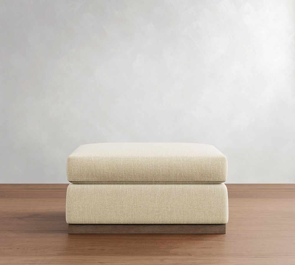 Carmel Wide Arm Wood Base Sectional Ottoman