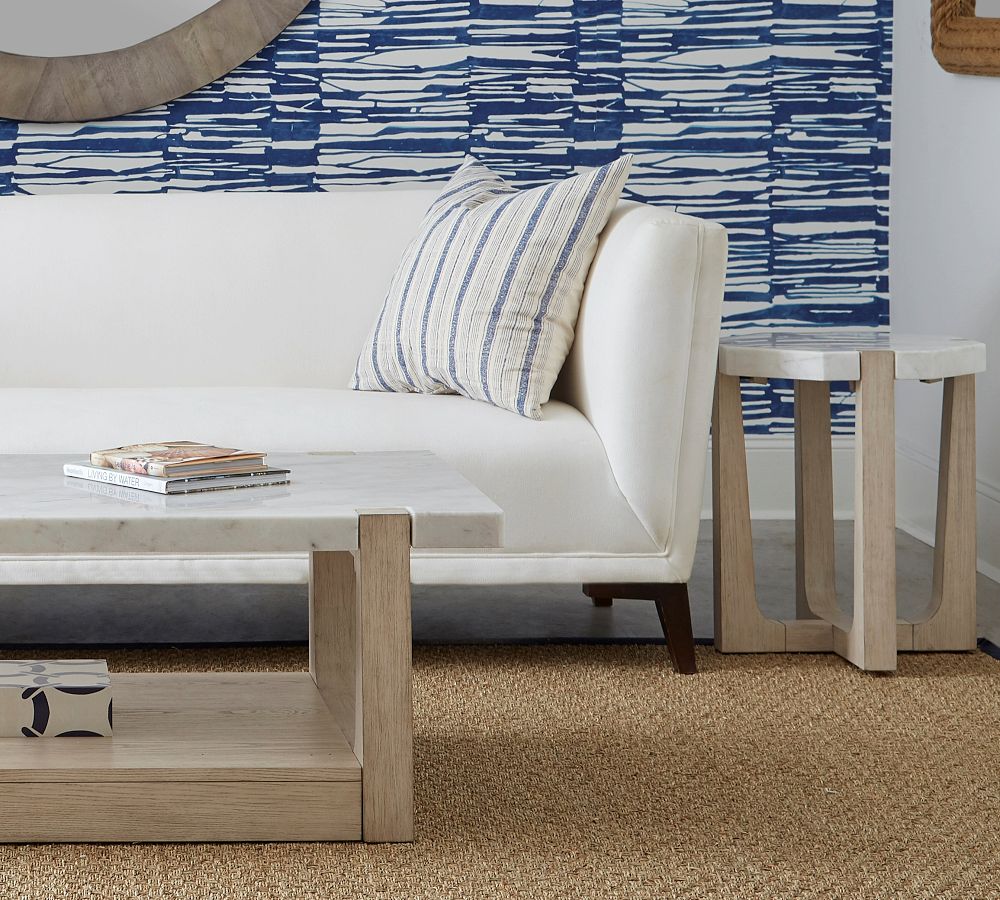 Jack Geometric Marble Accent Table (18&quot;)