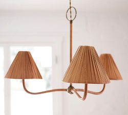 Dayna Round Rattan Chandelier (30&quot; - 40&quot;)