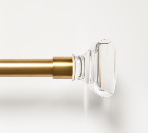 Brass Glass Square Finial