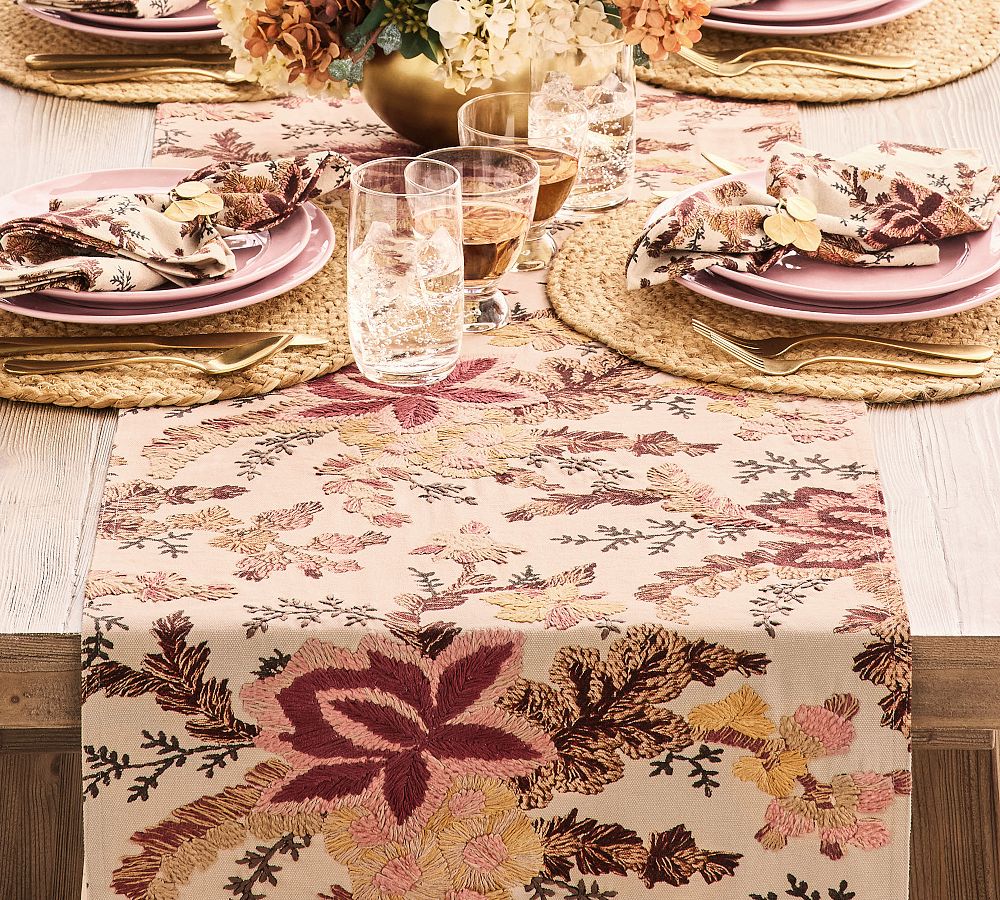 Emrys Embroidered Table Runner