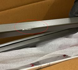 Open Box: Duke Rectangular Metal C-Table (27&quot;)