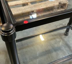 Open Box: Everson Round Glass Coffee Table, 41&quot; - Bronze