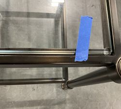 Open Box: Everson Square Glass Side Table (22.5&quot;)