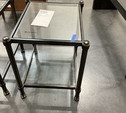 Open Box: Everson Square Glass Side Table (22.5&quot;)
