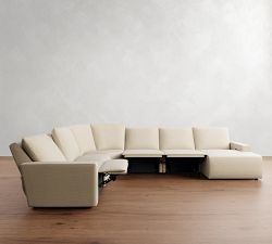 Larkspur Power Reclining L-Shaped Wedge Chaise Sectional-Storage Available (175&quot;-188&quot;)