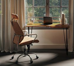 Harbor Leather Swivel Desk Chair