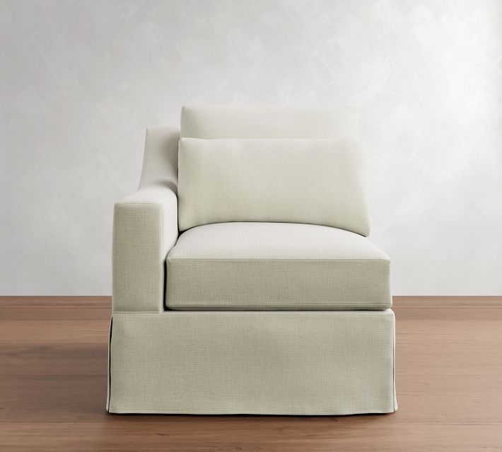 Belgian Linen Belgian Slope Arm Slipcovered Armchair Restoration