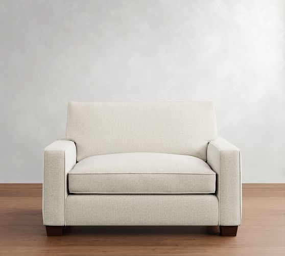 PB Comfort Square Arm Single Sleeper Sofa with Memory Foam Mattress (56")