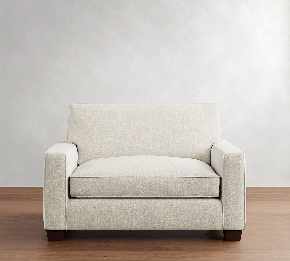 PB Comfort Square Arm Single Sleeper Sofa with Memory Foam Mattress (56&quot;)