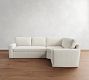 Pearce Square Arm Slipcovered 3-Piece Wedge Sectional (118&quot;&ndash;126.5&quot;)