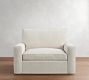 Pearce Square Arm Slipcovered Single Sleeper Sofa with Memory Foam Mattress (58&quot;)