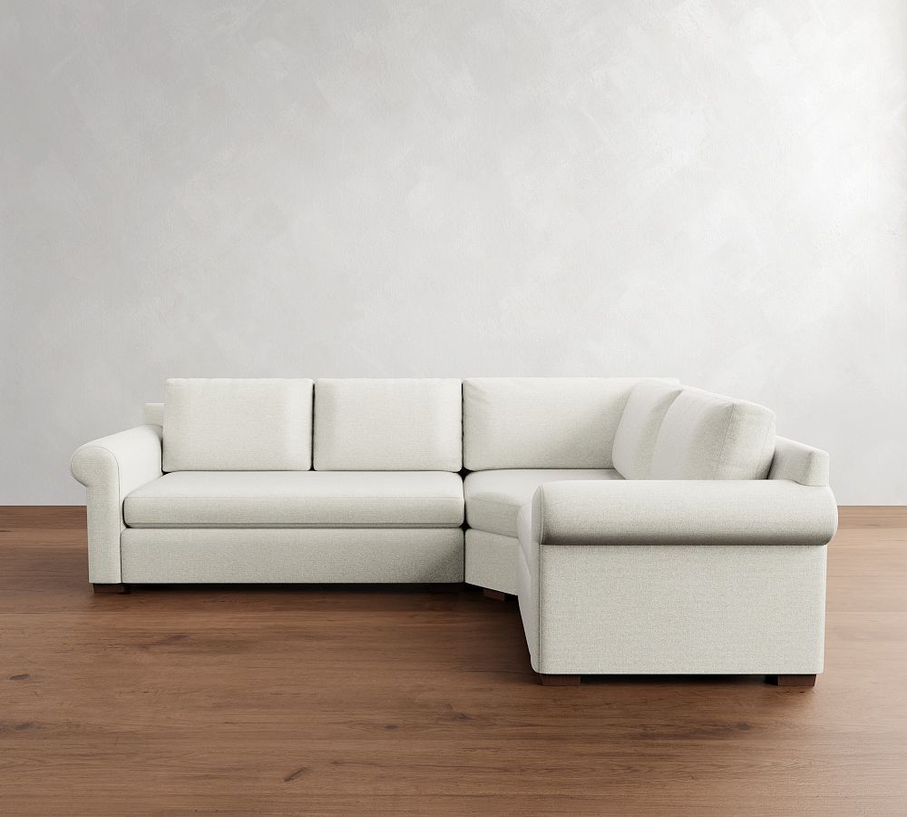 Shasta Roll Arm 3-Piece Wedge Sectional (105&quot;&ndash;110&quot;)