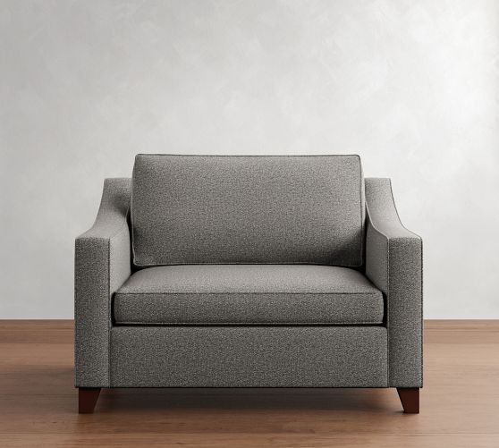 Cameron Slope Arm Single Sleeper Sofa with Memory Foam Mattress (53")