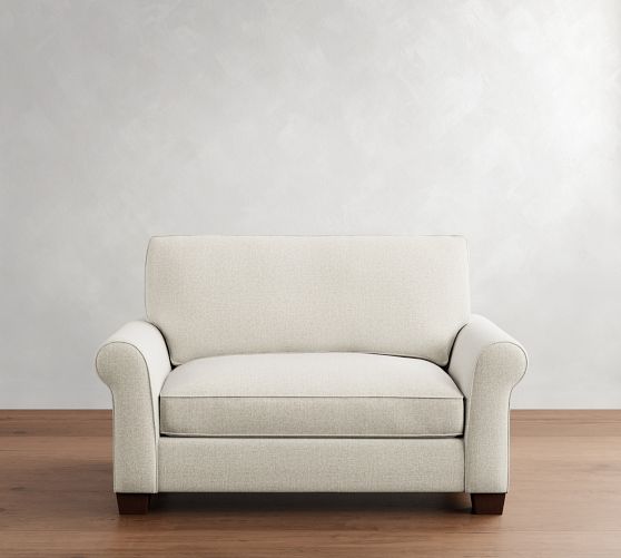 PB Comfort Roll Arm Single Sleeper Sofa with Memory Foam Mattress (64")