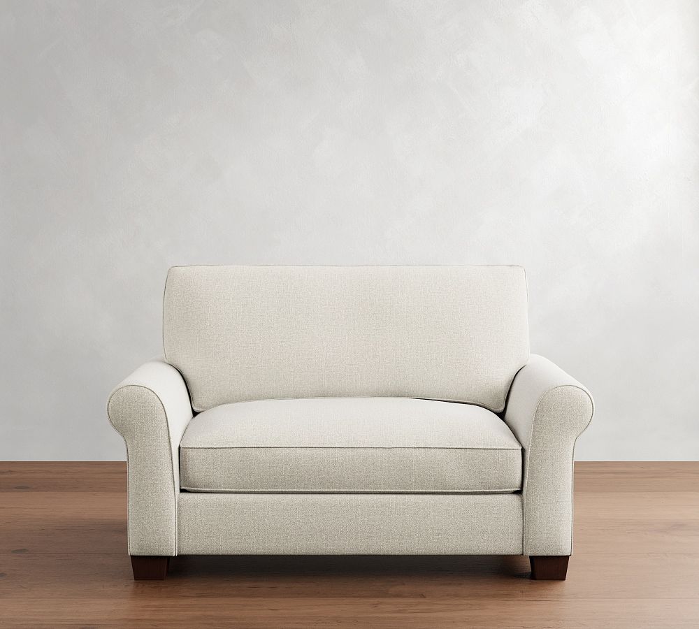 PB Comfort Roll Arm Single Sleeper Sofa with Memory Foam Mattress (64&quot;)