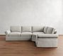 PB Comfort Roll Arm Slipcovered 3-Piece Wedge Sectional (116&quot;)