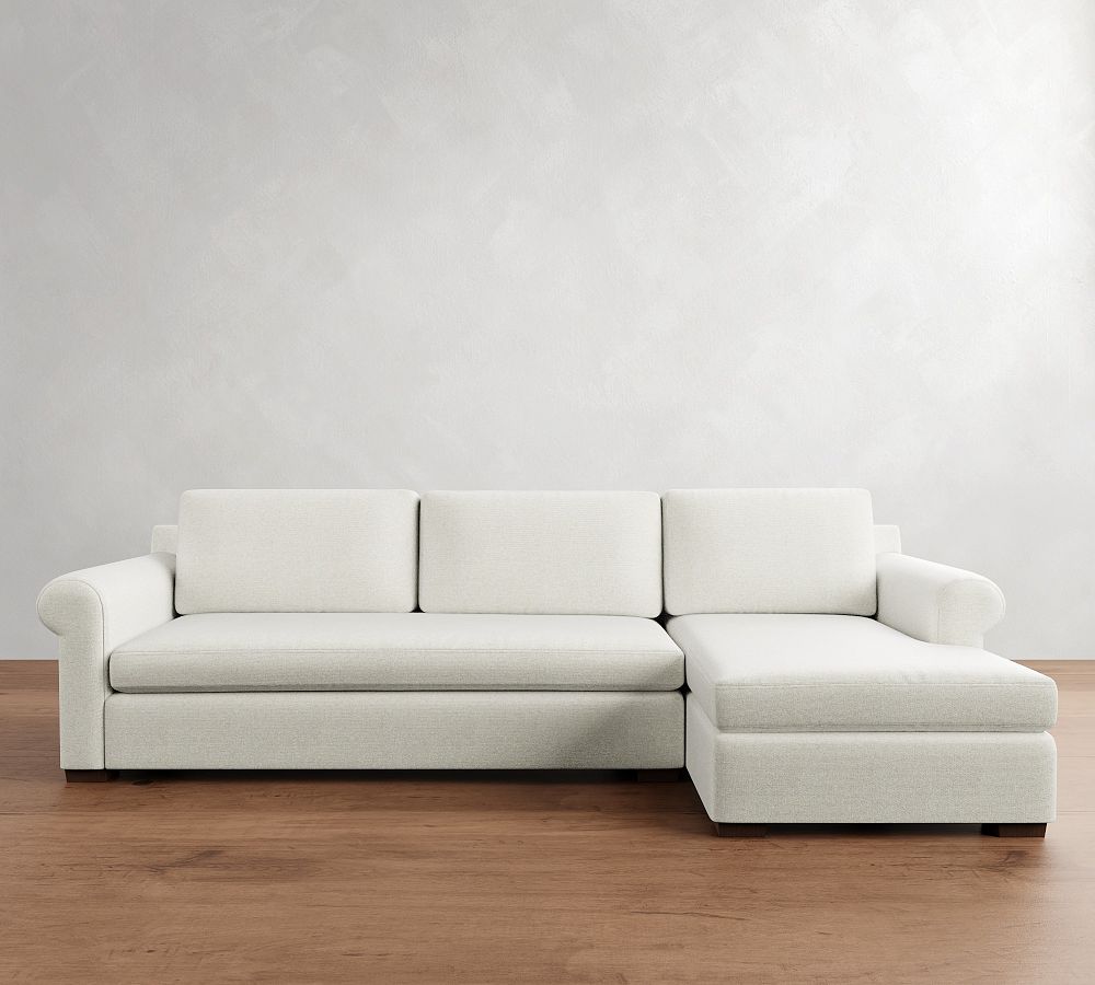 Shasta Roll Arm Chaise Sectional (100&quot;&ndash;122&quot;)