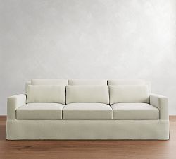York Square Arm Deep Seat Slipcovered Side Sleeper Sofa (95&quot;)