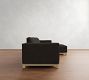 Jake Leather Seadrift Wood Base Chaise Sectional (111&quot;&ndash;121&quot;)
