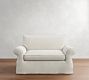 Pearce Roll Arm Slipcovered Single Sleeper Sofa with Memory Foam Mattress (64&quot;)