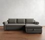 Shasta Roll Arm Trundle Chaise Sleeper Sectional - Storage Available (102&quot;)